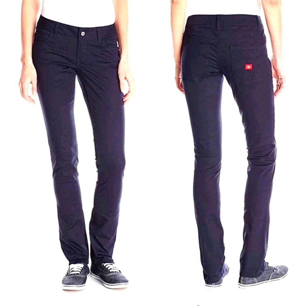 NWT DICKIES Navy Classic Low Rise Skinny Pants
